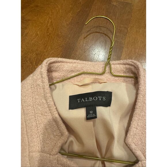 Woman’s Talbots wool blend blazer jacket size 12 soft pink - Picture 3 of 7